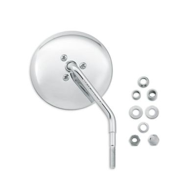 【91930-92T】ハーレー純正　ワンピース・ラウンド・ミラー<br>Short Stem One-Piece Round Mirror - Right SIde／V-ROD／ストリート／スポーツスター／ダイナ／