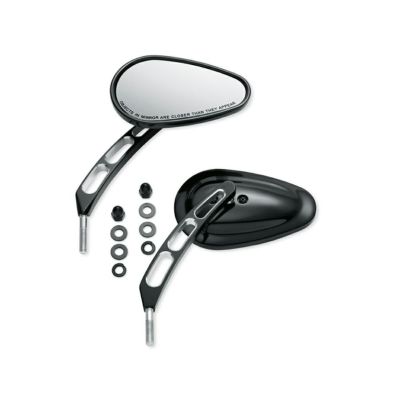 【92441-10】ハーレー純正　カスタムミラー　エッジカット・ステムミラー<br>Edge Cut Stem Mirrors／V-ROD／ストリート／スポーツスター／ダイナ／