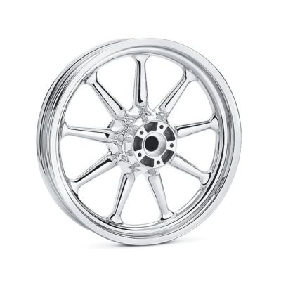 【41880-07】ハーレー純正　16インチ・フロントホイール キャスト 9スポーク 00年以降 FLS ミラークローム<br>9-Spoke Cast 16 in. Front Wheel