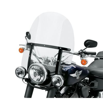 【57400110】ハーレー純正　H-Dデタッチャブル・キングサイズ・ウインドシールド／ FLソフテイル用／ブラック・ブレース<br>King-Size H-D Detachables Windshield for FL Softail Models - 21 in. Clear Gloss Blac