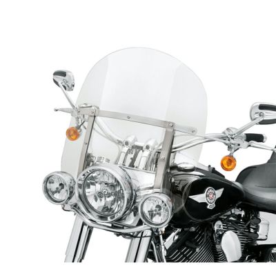 【57400115】ハーレー純正　H-Dデタッチャブル・キングサイズ・ウインドシールド／ FLソフテイル用／ポリッシュブレース <br>King-Size H-D Detachables Windshield for FL Softail Models - 18 in. Clear Polished 