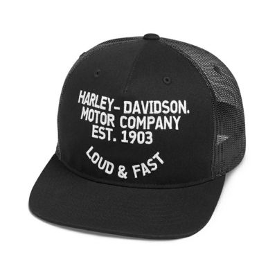 HARLEY-DAVIDSON 純正（ハーレーダビッドソン）ラウド&ファスト・フラットブリム・トラッカー・キャップ 99468-19VM