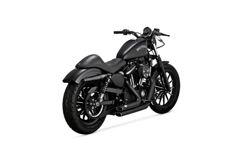 47229】VANCE & HINES ShortShots Staggered BLK Sportster 14-21