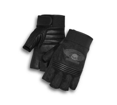 HARLEY-DAVIDSON 純正（ハーレーダビッドソン）メンズウィングドスカルフィンガーレスグローブ 98277-14VM