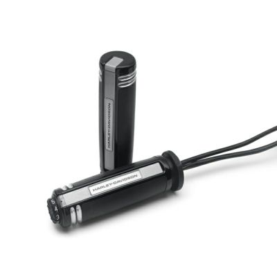 【56100438】ハーレー純正 エンパイア・ヒーテッドハンドグリップ-ブラックマシーンカット<br>Empire Heated Hand Grips