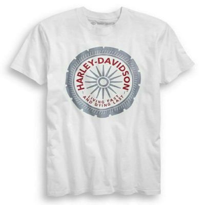HARLEY-DAVIDSON 純正（ハーレーダビッドソン）メンズタイヤプリントTシャツ スリムフィット_96781-19VM