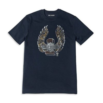 HARLEY-DAVIDSON 純正（ハーレーダビッドソン）メンズ ウイングド #1 グラフィック Tシャツ_96048-22VM