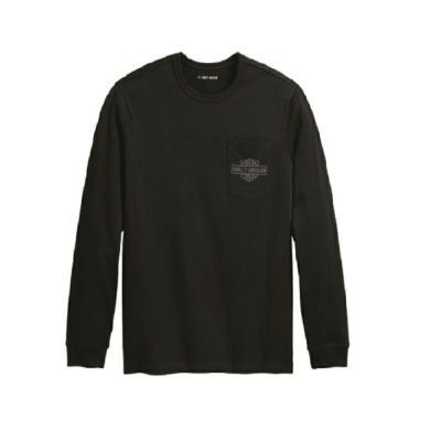 HARLEY-DAVIDSON 純正（ハーレーダビッドソン）メンズ バー＆シールド ポケット ロングスリーブ Tシャツ_96349-23VM