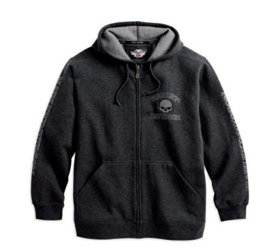 HARLEY-DAVIDSON 純正（ハーレーダビッドソン）メンズ フード付きウィリーGスカル・スウェットシャツ_99107-18VM