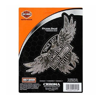 【ハーレー純正】ハーレーダビッドソン エンボス 1903バー＆シールド イーグル・クローム”H-D Eagle Since 1903”