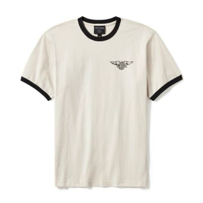 HARLEY-DAVIDSON 純正（ハーレーダビッドソン）ユニセックス ウィリー・Gスケッチ・バー＆シールド リンガーTシャツ_96273-25VX
