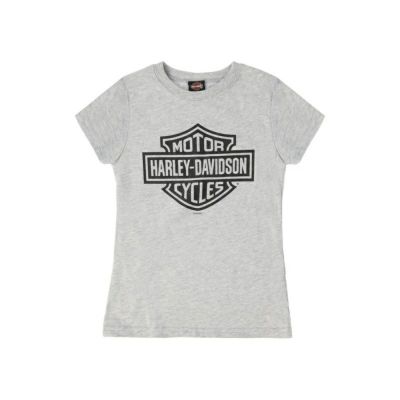 HARLEY-DAVIDSON 純正（ハーレーダビッドソン）キッズ ビッグガールズ・グリッターバー＆シールドTシャツ_SGI-1549365