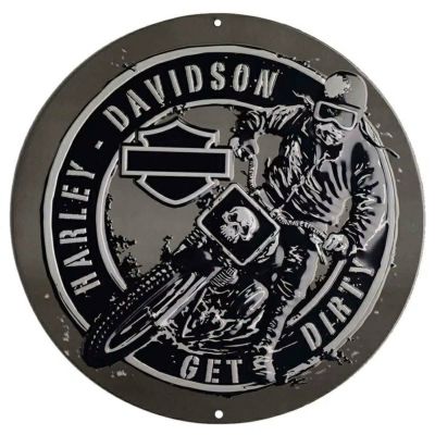【ハーレー純正】AR-2012101_ハーレーダビッドソン H-D ゲット・ダーティーティンサイン