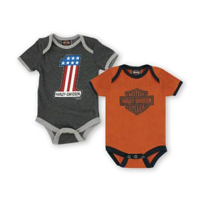 HARLEY-DAVIDSON 純正（ハーレーダビッドソン）キッズ ベビーボーイ バー＆シールドカラーブロック#1リブクリーパーセット_SGI-3059237