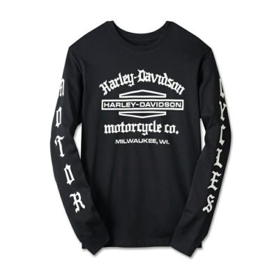 HARLEY-DAVIDSON 純正（ハーレーダビッドソン）メンズ オールドイングリッシュスタックバー&シールドTシャツ_96019-25VM