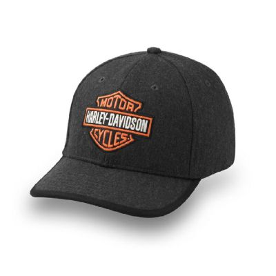 HARLEY-DAVIDSON 純正（ハーレーダビッドソン）メンズ バー&シールドウールストラップバックキャップ_97619-25VM