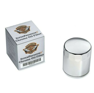 【62700297A】ハーレー純正 M8スーパープレミアム5オイルフィルター クローム SuperPremium5 Oil Filter-5micron