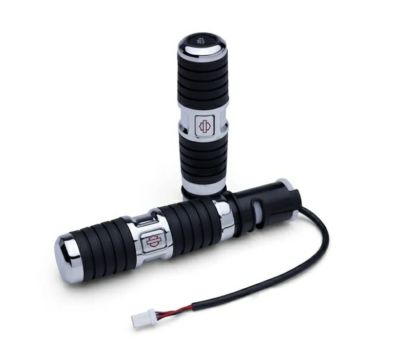 【 56100714 】ハーレー純正　カフナヒーテッドハンドグリップ　クローム/Kahuna Heated HAND GRIPS ― Chrome