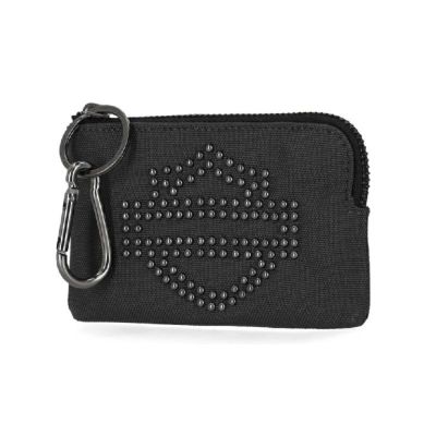 HARLEY-DAVIDSON 純正（ハーレーダビッドソン）ウィメンズ Bar & Shield スタッズキーケースポリエステルポーチ_MND-MWW027/08
