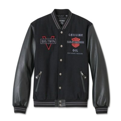 HARLEY-DAVIDSON 純正（ハーレーダビッドソン）メンズ V-Twinバーシティレザージャケット_97002-25VM
