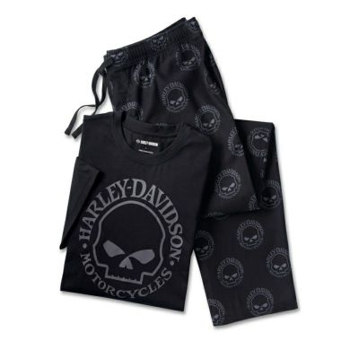 HARLEY-DAVIDSON 純正（ハーレーダビッドソン）メンズ Willie G Skull 半袖パジャマセット_96116-25VM