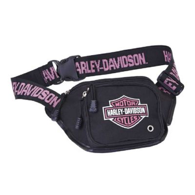 HARLEY-DAVIDSON 純正（ハーレーダビッドソン）ハーレーダビッドソン ピンクバー＆シールドロゴ入りベルトバッグ(防水)_99426PINK