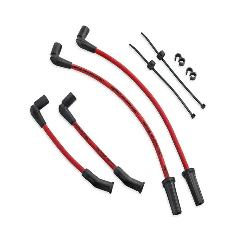 スクリーミンイーグル・10MMファットスパークプラグワイヤーScreamin'Eagle10MMPhatSparkPlugWires-Red