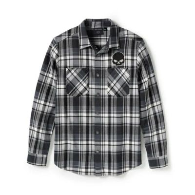 HARLEY-DAVIDSON 純正（ハーレーダビッドソン）ウィリーGスカルプレイドロングスリーブシャツ_96394-25VM