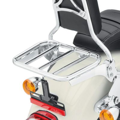 【 50300130B 】ハーレー純正　スポーツラゲッジラック ホールドファストシーシーバーアップライト用-クロームSport Luggage Rack