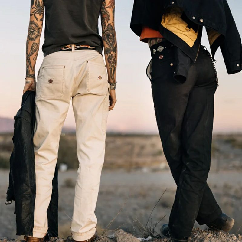 HARLEY-DAVIDSON 純正（ハーレーダビッドソン）ウィメンズ Dickies x H-D フレックスフィット ダブルポケット カーペンターパンツ フレームベルト付き_96579-25VW