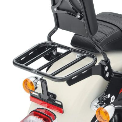 【 50300131B 】ハーレー純正　スポーツラゲッジラック ホールドファストシーシーバーアップライト用-グロスブラックSport Luggage Rack for HoldFast
