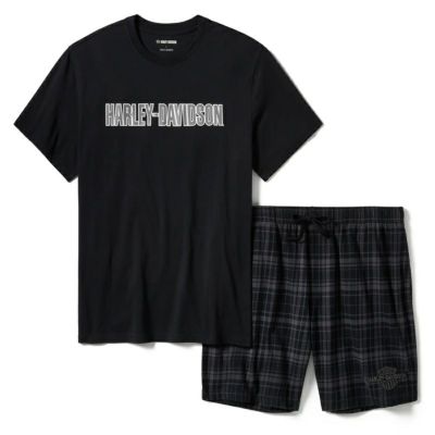 HARLEY-DAVIDSON 純正（ハーレーダビッドソン）メンズ チェック柄パジャマショーツセット_96469-25VM