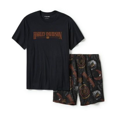 HARLEY-DAVIDSON 純正（ハーレーダビッドソン）メンズ イーグルパジャマショーツセット_96470-25VM