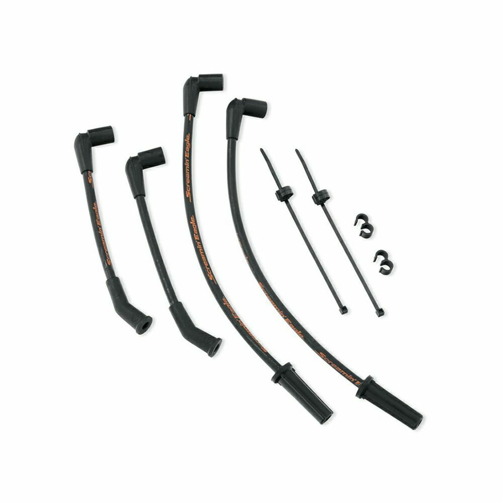 スクリーミンイーグル・10MMファットスパークプラグワイヤーScreamin'Eagle10MMPhatSparkPlugWires-Black